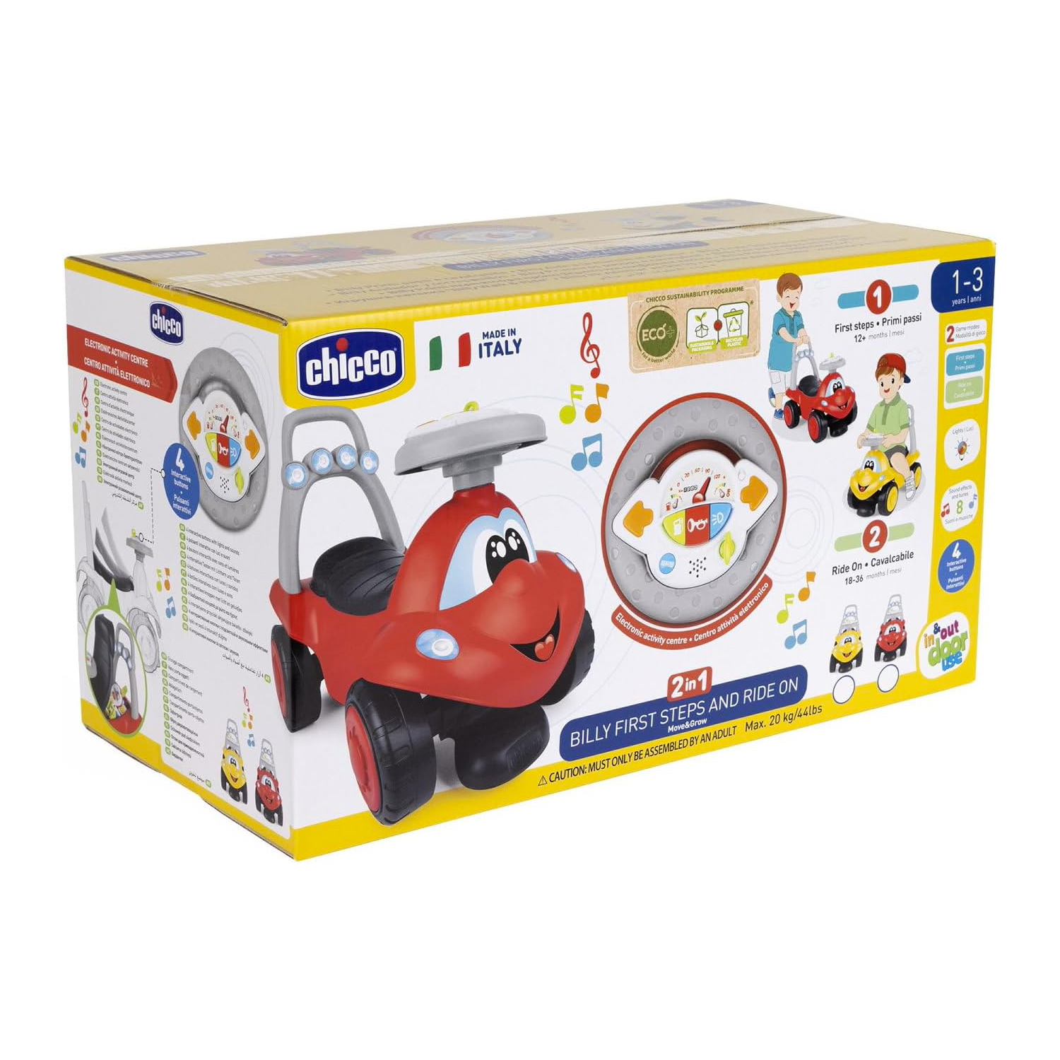 GIOCO BILLY WALK E RIDE GIALLO 15634