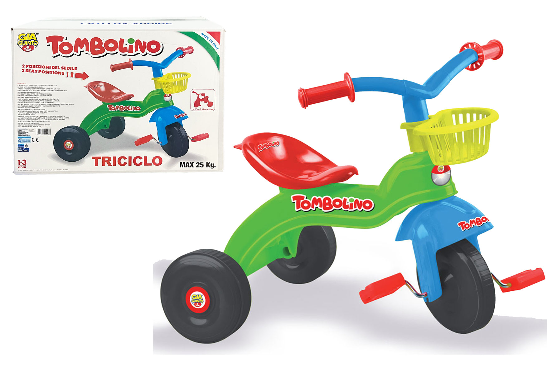 TRICICLO TOMBOLINO FUN COLORS ART.0908 C