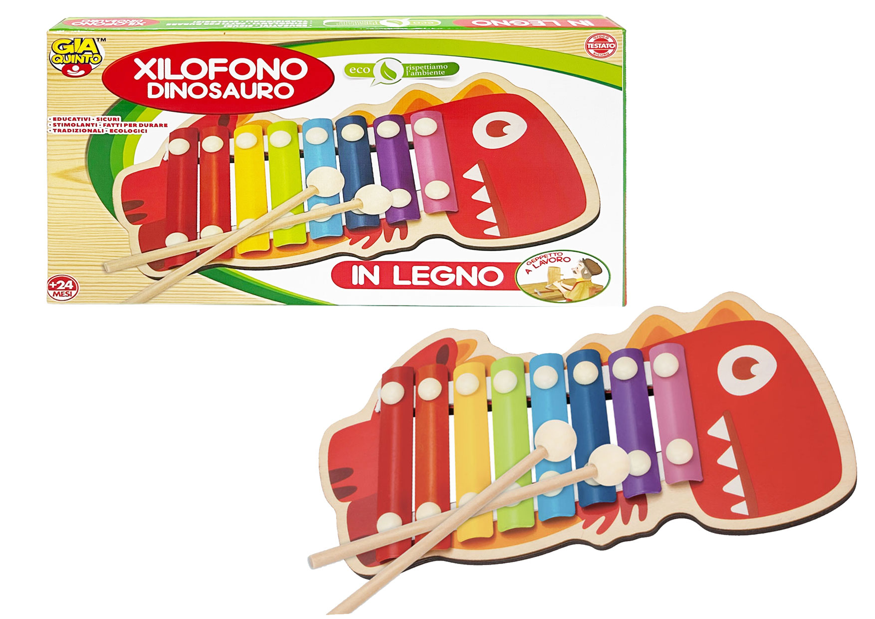 XILOFONO DINOSAURO GVC-1724 CT 12