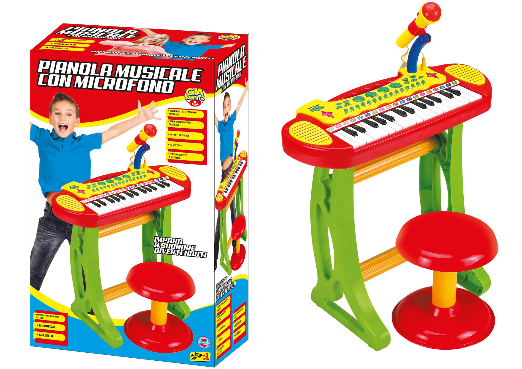 PIANOLA MUSICALE C/SGABELLO GVC-2921 CT4