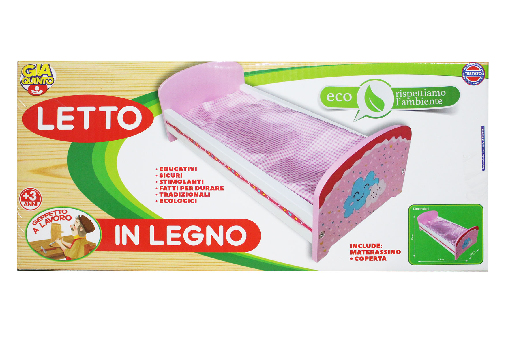 GL LETTO LEGNO GVC-8018 CT12