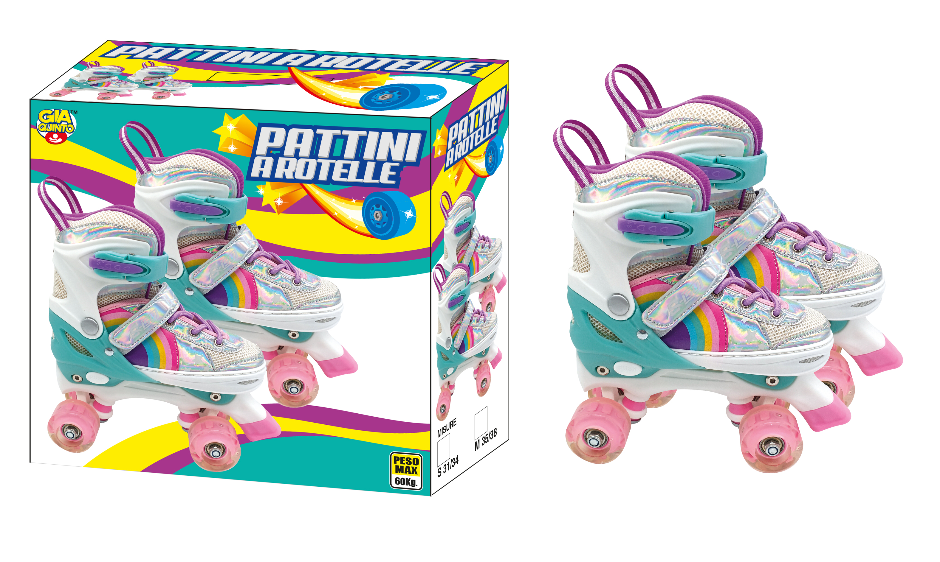 PATTINI A ROTELLE 2 MISURE GVC-8074 CT6