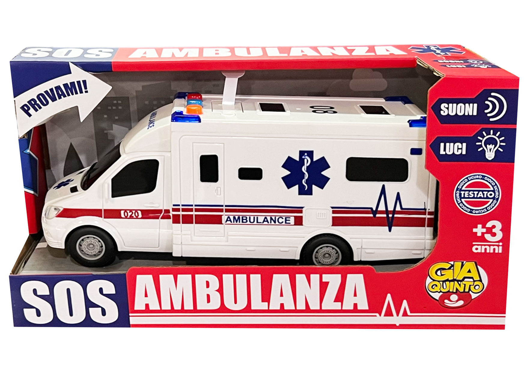 BOX AMBULANZA B/O BIANCO GVC-9206 CT12