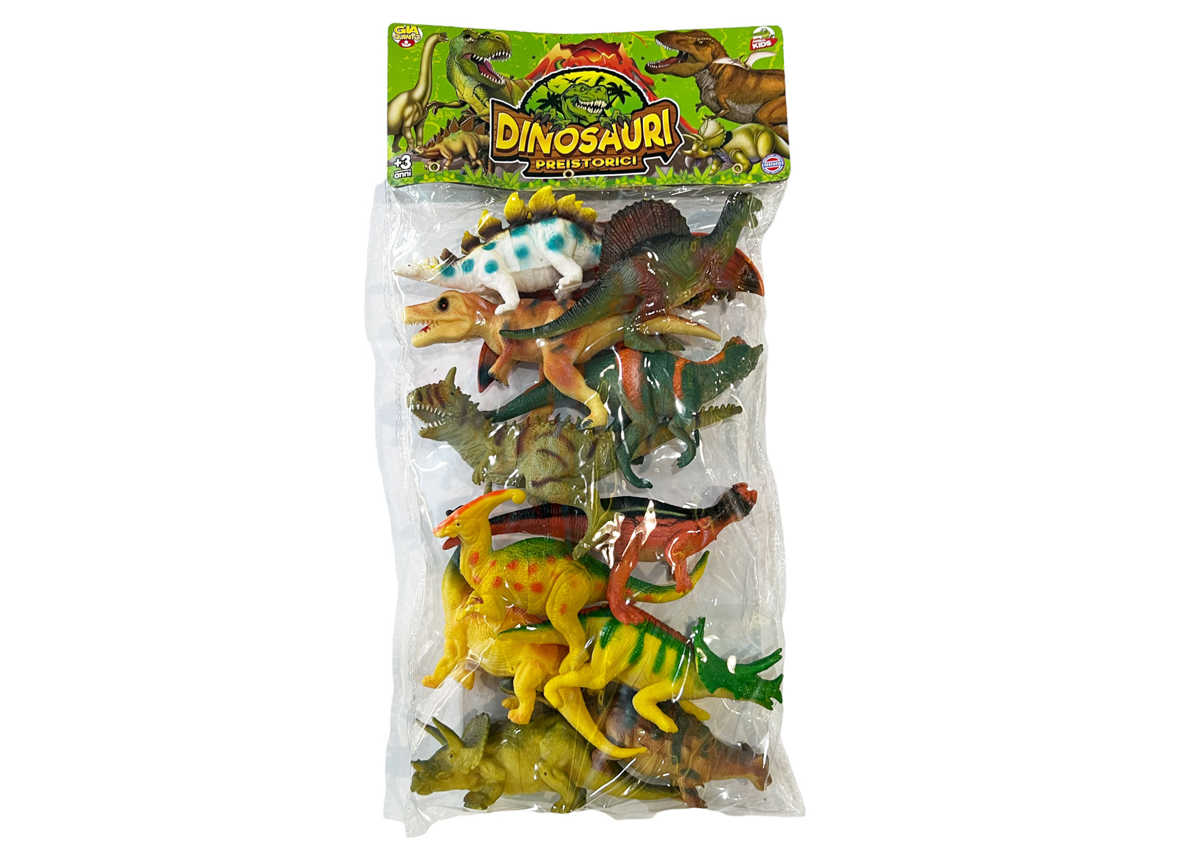 BUSTA DINOSAURI 18CM 12PZ GVC-9268 CT12