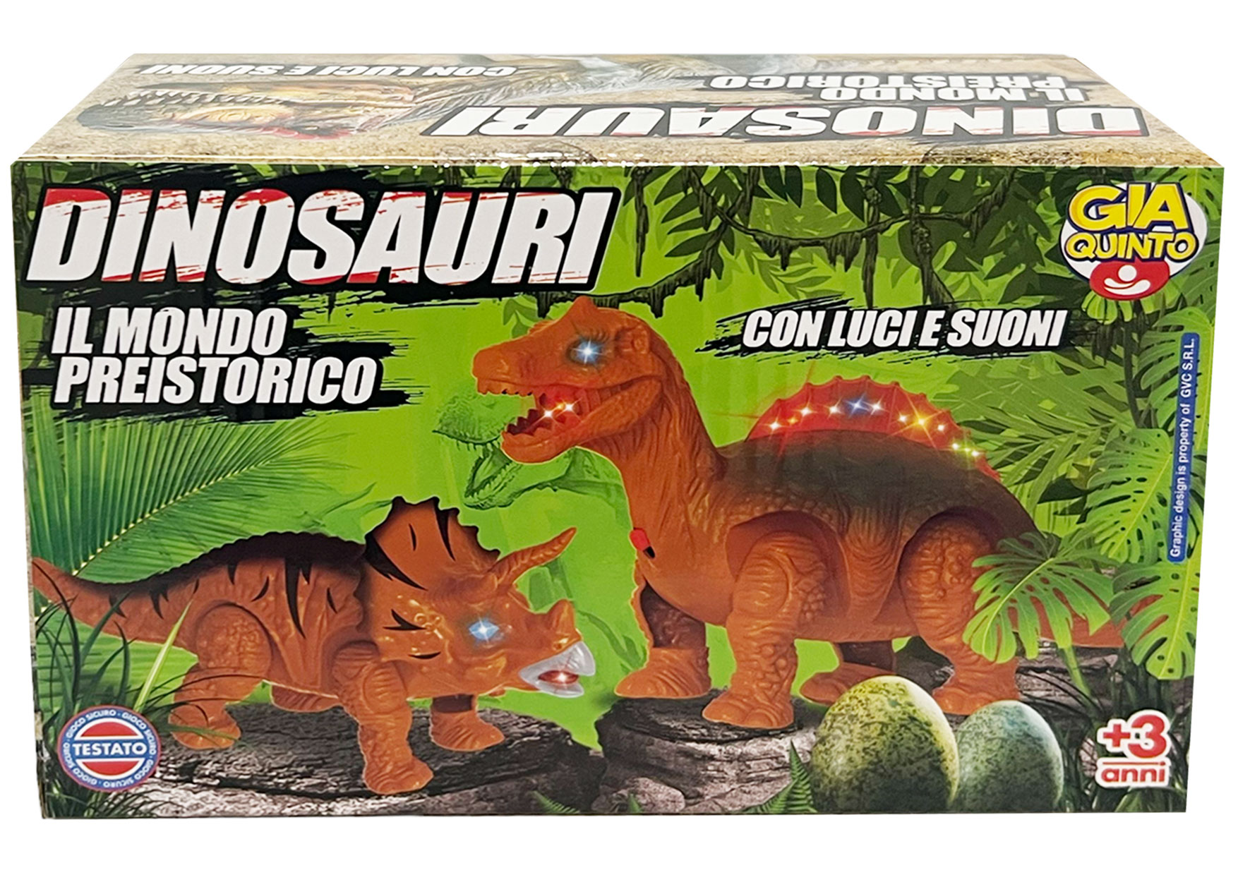 DINOSAURO LUCI E SUONI GVC-9347 CT12