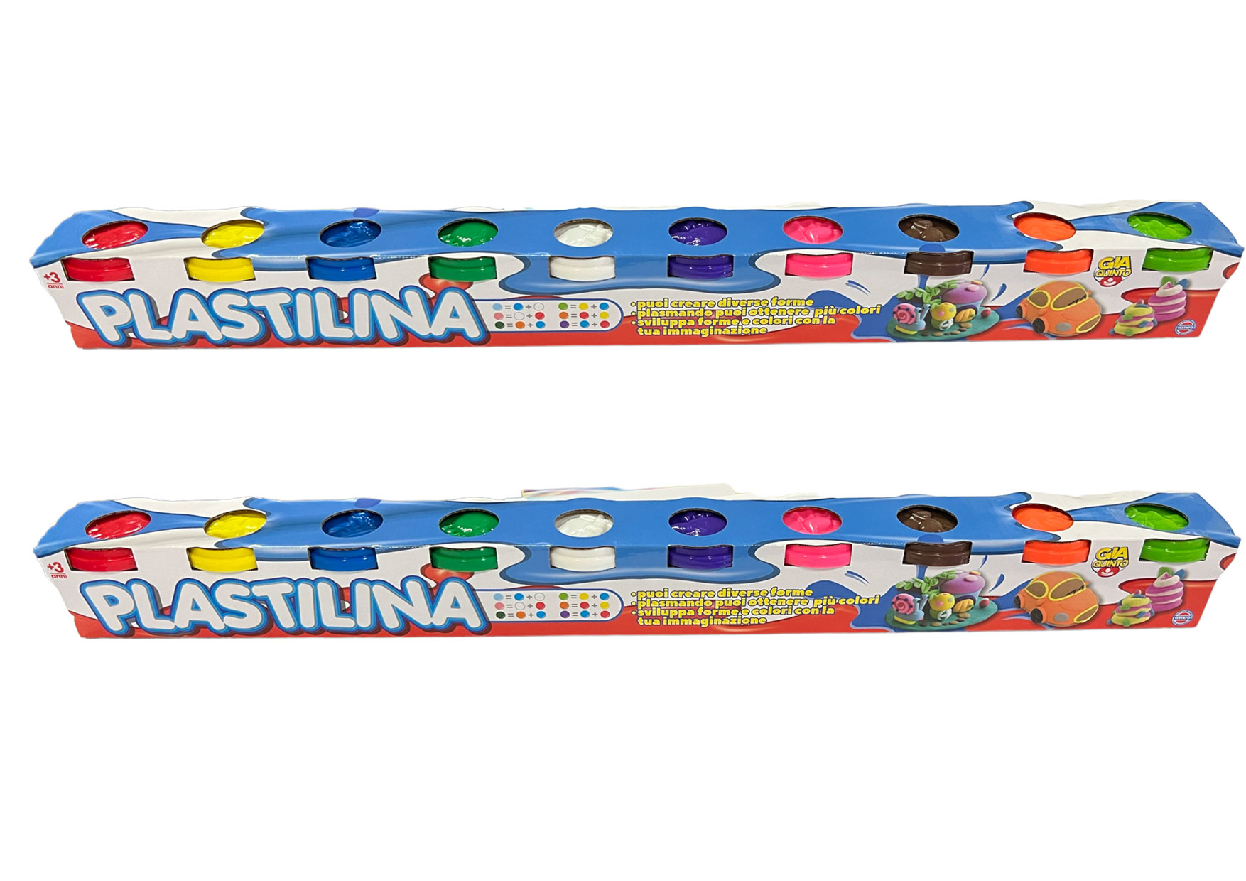 PLASTILINA 10 VASETTI GVC-9363 CT12