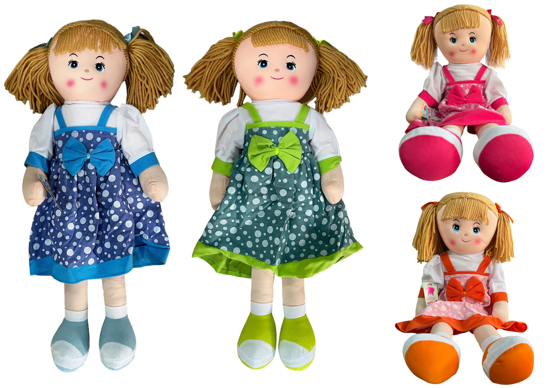 BAMBOLA PEZZA CM75 4 ROSA E BLU GVC-9513