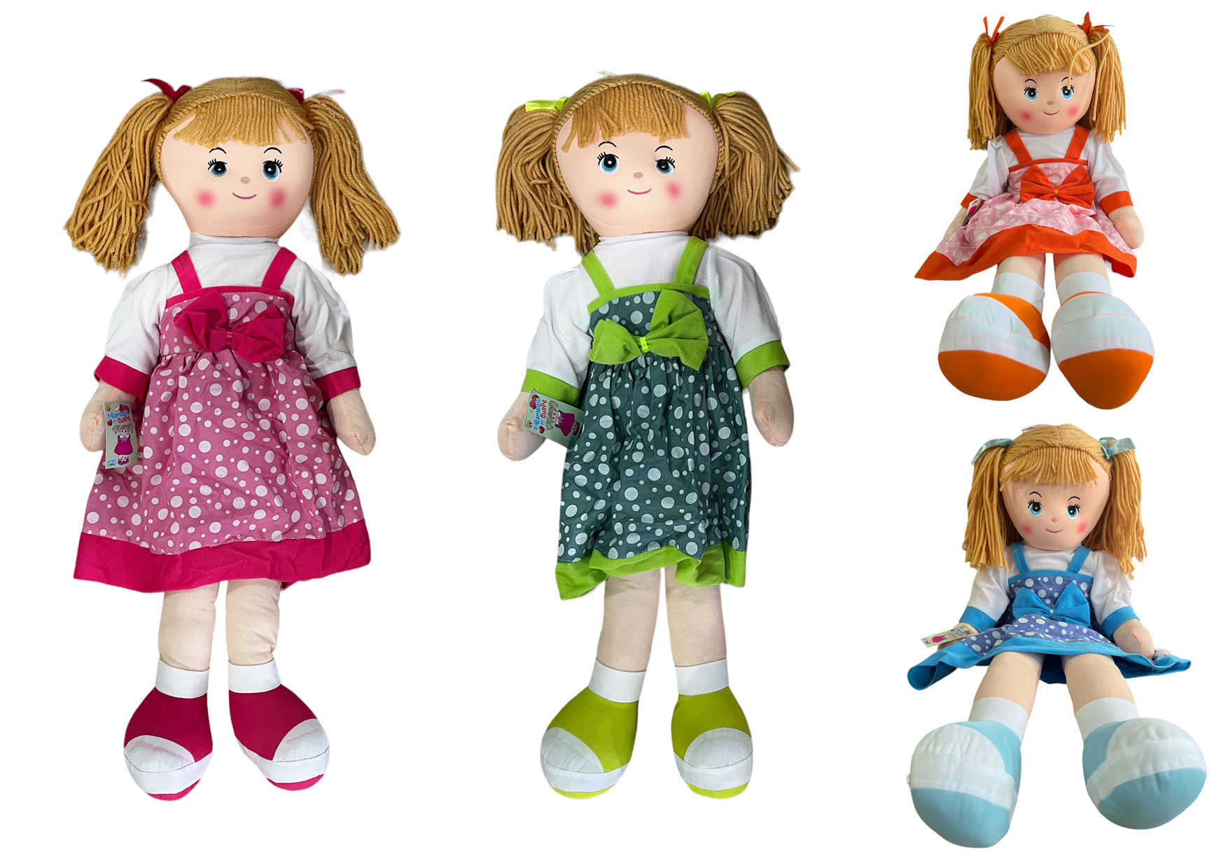 BAMBOLA PEZZA CM90 ROSA E BLU GVC-9514 C