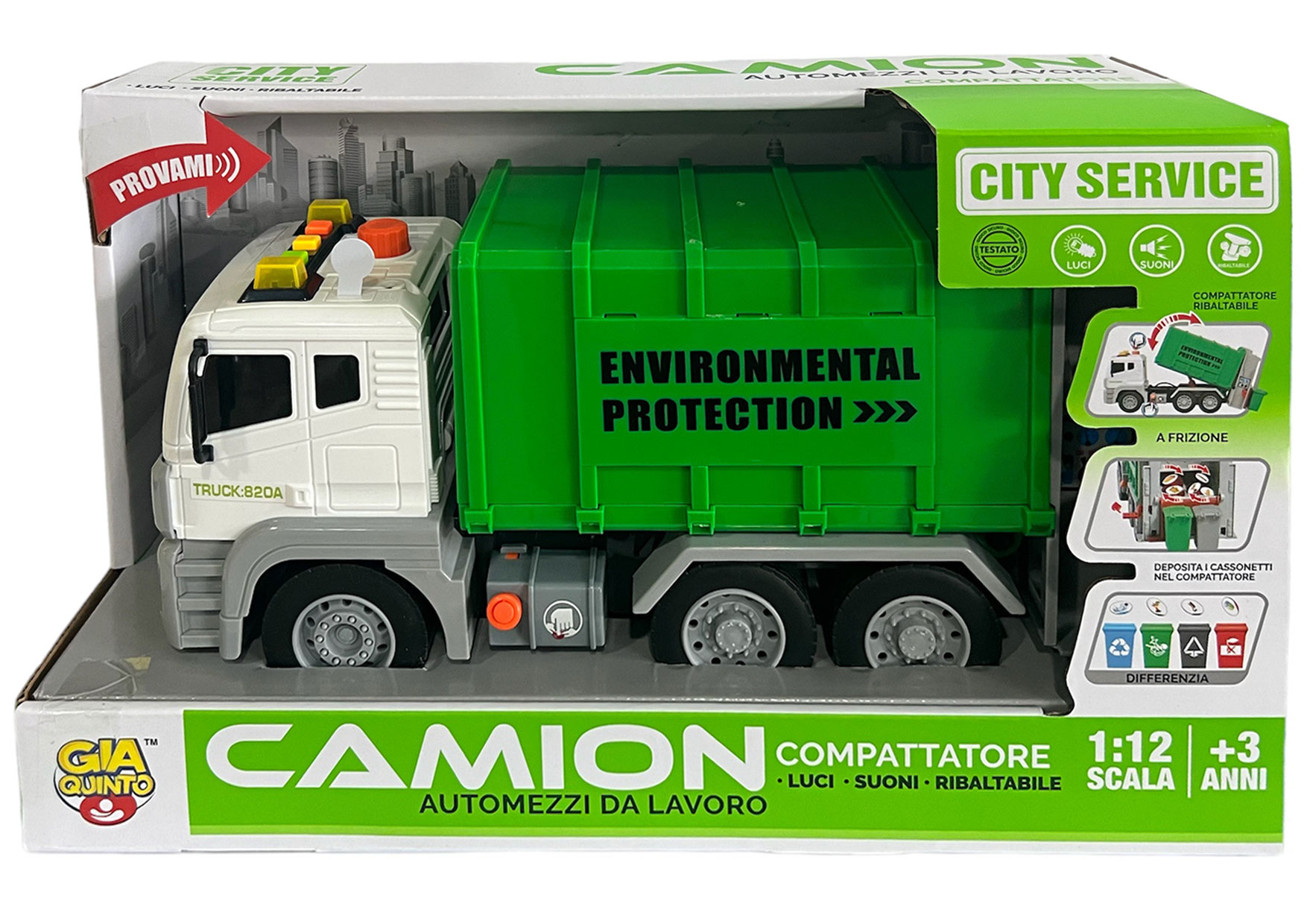 CAMION COMPATTATORE 1/12 GVC-9574 CT6