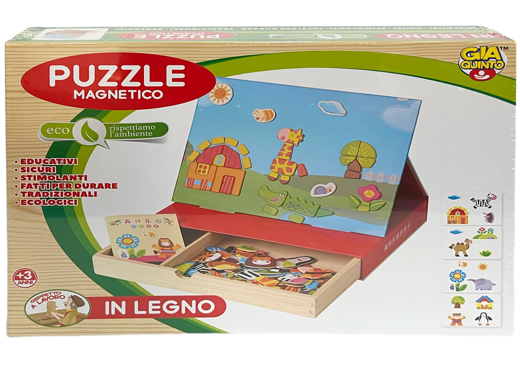 GL. PUZZLE MAGNETICO LEGNO GVC-9613 CT8