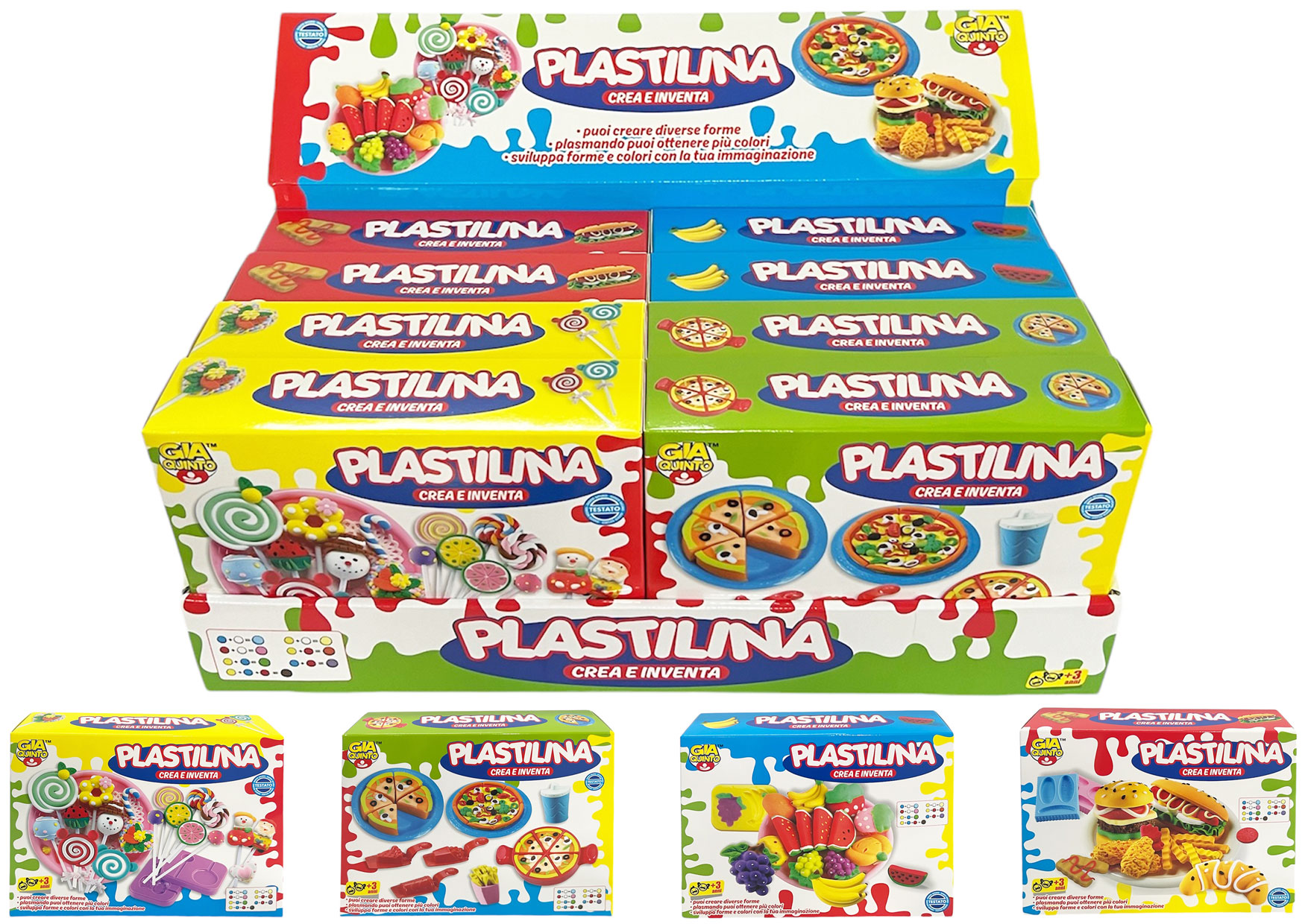 PLASTILINA SCAT. 6 ACC. GVC-9932 CT24